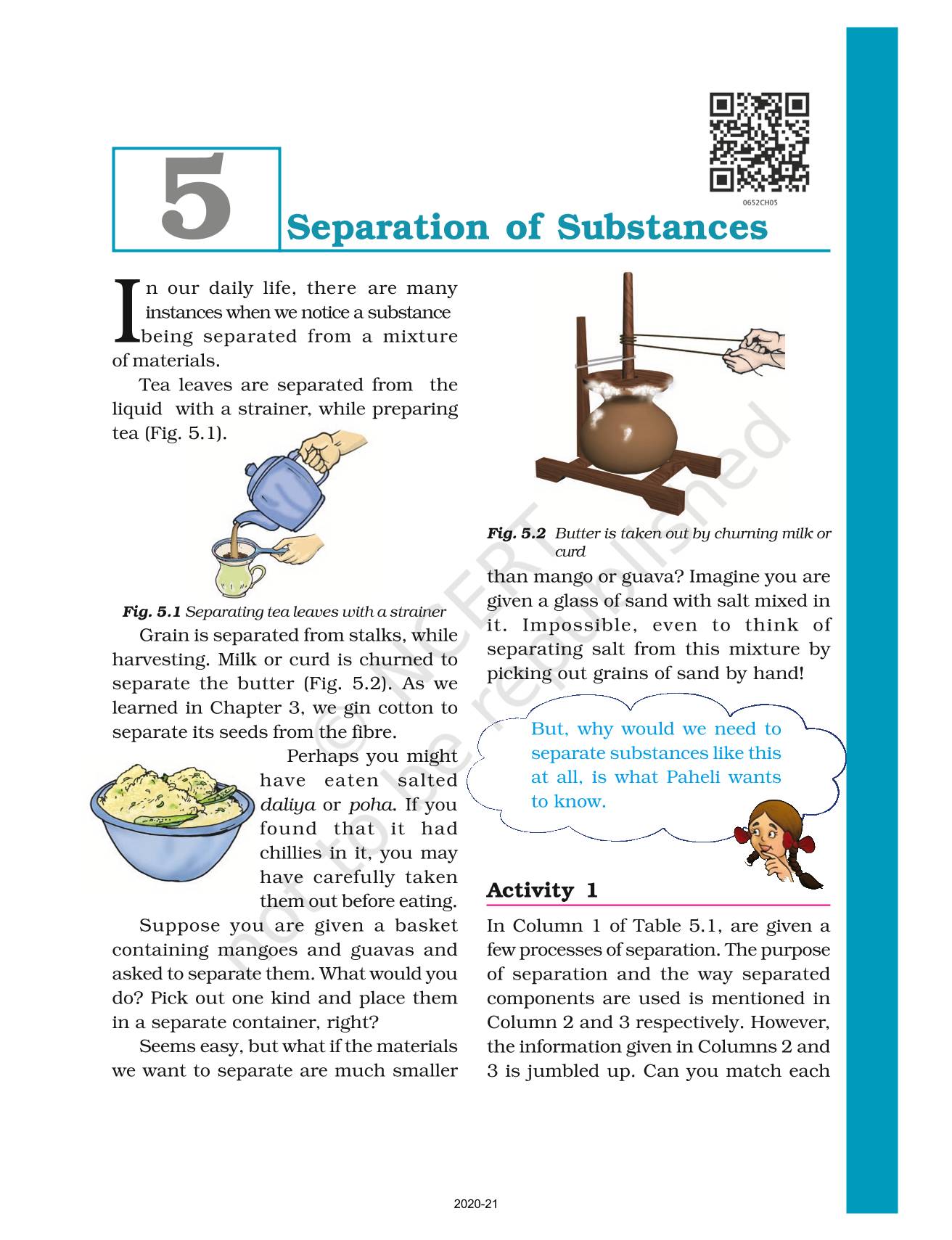 assignment on separation of substances class 6